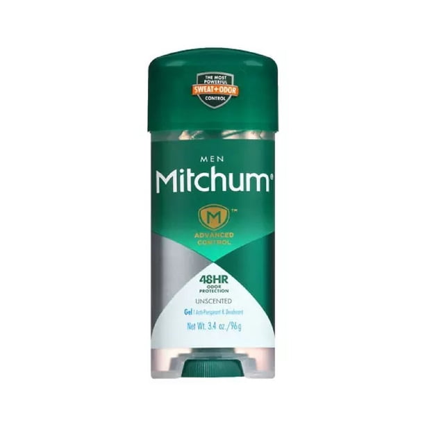 Desodorante Mitchum Advanced Control, gel sin perfume, 100 ml, 5 unidades