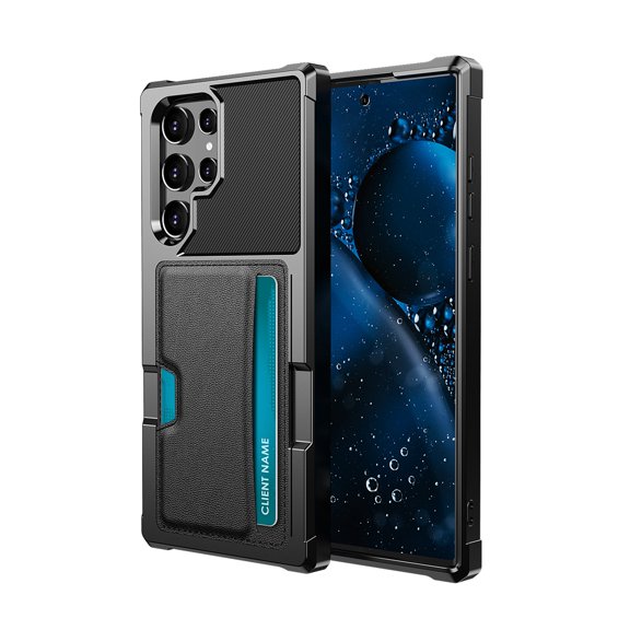 Case for Samsung Galaxy S24 Ultra, PU Leather Wallet Cover with Card Slots Holder Kickstand for Samsung Galaxy S24 Ultra, Compatible with Magnetic Car Mount Holder TPU Shockproof Protection Case,Black