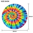 thumbnail image 6 of Colorful Tie Dye Rainbow Pattern Round Tablecloth 60"x60",Wrinkle Wipeable Table Cloth for Kitchen Dining Room Picnic Patio Party, 6 of 6