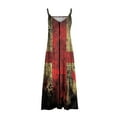 thumbnail image 4 of OAVQHLG3B American flagSummer Dress for Women 4th of July Outfits for Women Sling Mid-waist V-neck Sleeveless Stripe Printing Slim Beach Long Dress, 4 of 5