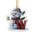 thumbnail image 2 of hulanddfd 26 Letters Christmas Tree Decoration Pendant, Personalized Initial Name A Christmas Ornament Plastic Christmas Snowman Hanging Decorations for Xmas Tree and Home Indoor Decor, 2 of 4