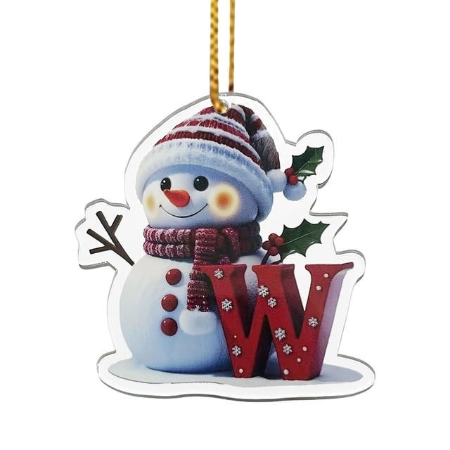 Adornos Navideños con La Letra 2025 | Colgante de Ciervo Navideño de Acrílico Transparente para Decoración de Mesa | Adornos Personalizados | Adorno Colgante de 8 Cm | Estilo Recuerdo | Regalo para N