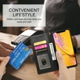 thumbnail image 3 of Allytechgroup for Apple iPhone XR Case Wallet, Retro PU Leather Slim Fit Business Style Magnetic Closure Cards Slots RFID Blocking Phone Case for Women Men, Black, 3 of 6