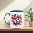 thumbnail image 2 of Patriotic Chihuahua Celebrates 4th of July 11oz Accent Two-tone Mug Dog Lover Gifts Idea Coffee Tea Cup - 02009, 2 of 5