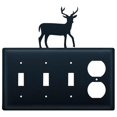 thumbnail image 1 of Village Wrought Iron ESSSO-3 Triple Interrupteur et Prise Simple - Cerf, 1 of 2