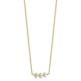 thumbnail image 2 of Auriga 14K Yellow Gold 1.9 mm Lab Grown Diamond Branch with Leaves Necklace for Women 18", 2 of 5