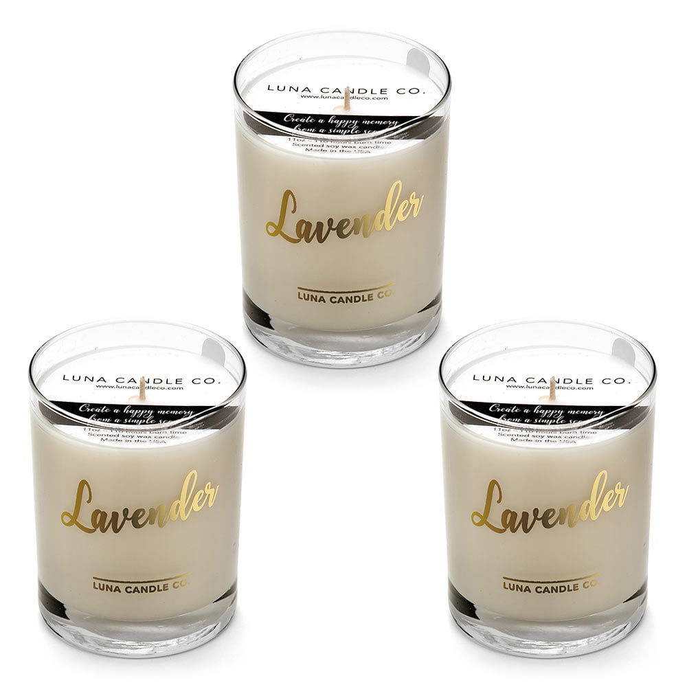 Lavender Scented "Let's Snuggle" Aromatherapy Relaxation Natural Soy Wax Candle 
