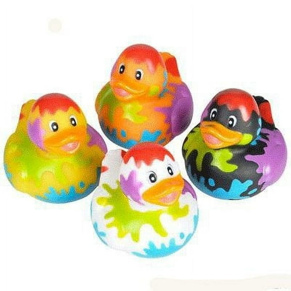 Rhode Island Novelty - Rubber Ducks - SPLAT DUCKIES (1 Dozen)