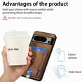 thumbnail image 4 of ELEHOLD Leather Case for Google Pixel 7A Magnetic Detachable Card Holder Magnetic 2 in 1 Wallet Case with Ring Holder Kickstand Compatible with Mag Safe Shockproof Cover,brown, 4 of 8