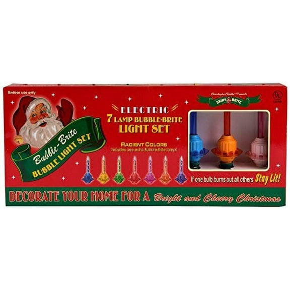 Christopher Radko Bubble-Lite Bubble Light, Light Strand, Set of 7