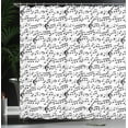 thumbnail image 3 of Ambesonne Music Shower Curtain, Abstract Clef Sheet, 69"Wx84"L, Black White, 3 of 4