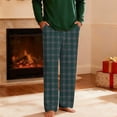thumbnail image 4 of Mutghys Plaid Pajama Pants for Men Elastic Waist Drawstring Sleep Pants with Pockets Home Relaxing Soft Comfy Casual Pants S-3XL, 4 of 9