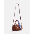 thumbnail image 2 of Madden NYC Women's Small Top Zip Faux Suede Handbag, Cognac, 2 of 5