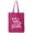 Hot Pink, variant on Life Is Better At The Beach Cotton Canvas Tote Bag