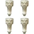 thumbnail image 1 of 4 Pieces Carved Wood Furniture Legs, Solid Wood Furniture Legs, Table Furniture Leg Sofa Feet, Durable, European Style Wood Carving Corner Applique Fu, 1 of 5