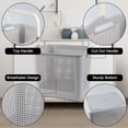 thumbnail image 5 of Fabnati 35 Liter Plastic Laundry Basket with Carry Handle, 4 Pack Clothes Hamper, Gray, 5 of 7