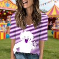thumbnail image 2 of Lkhaha Womens T Shirts Casual Loose Crew Neck Short Sleeve Relaxed Basic Fashion Clothes 2026 Purple 3XL, 2 of 4