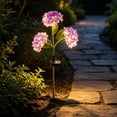 thumbnail image 4 of Solar Powered Hydrangea Flower Lights Courtyard Lights Outdoor Waterproof Garden Balcony Decoration Landscaping Outdoor Floor Mounted Hydrangea Flower Ligh, 4 of 7