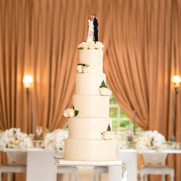 IBASETOY Bride and Groom Wedding Cake Toppers Couple Kiss Figurine Resin Newlywed Statue 2pcs Cake Decor for Weddings and Valentines Day