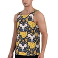 thumbnail image 2 of Daiia Mouse Cheese Printed Men's Quick Dry Fit Muscle Tank Top Slim-Fit Tank Workout Tank Top Lightweight Sports Tank Top-XX-Large, 2 of 7