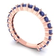 thumbnail image 2 of 1.2 ctw Wedding Band for Women - 14K Rose Gold Simulated Tanzanite Stackable Eternity Ring, 2 of 6