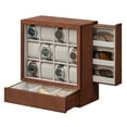 thumbnail image 3 of SONGMICS 12-Slot Watch Box, Watch Display Case with Window, Solid Wood Veneer, Velvet Lining, Coffee Brown, 3 of 5