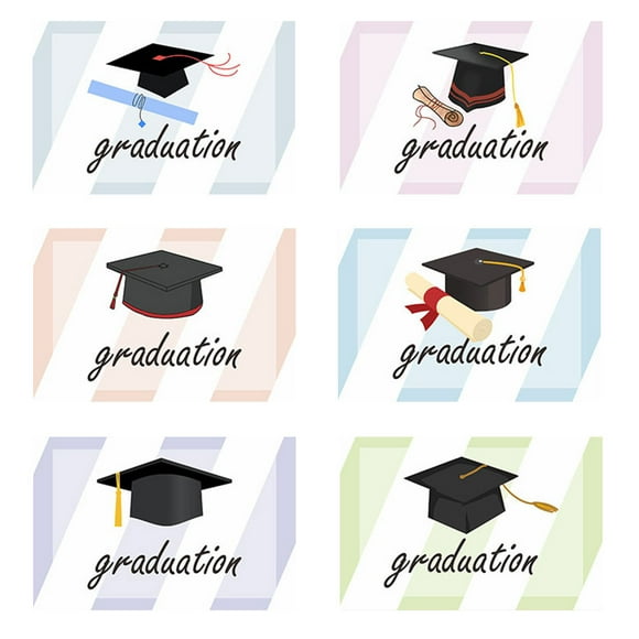 6 Sets Graduation Elements Cards Exquisite Graduation Celebration Cards Greeting Cards