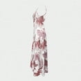 thumbnail image 3 of Womens Summer Beach Dresses Spaghetti Strap Vacation Cami Dress Sleeveless Aline Maxi Sundress Pink, L, 3 of 7