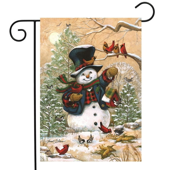Briarwood Lane Winter Friends Snowman Garden Flag