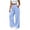 Sky Blue28, variant on Karymi Women's Clothing High Waist Side Button Split Wide Leg Sweatpants, Drawstring Elastic Waist Solid Casual Track Pants with Pockets, Loose Sport Trousers Womens Shorts