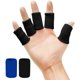 thumbnail image 1 of 20 piezas de protectores de mangas para los dedos, soporte para el pulgar, protector de compresión elástico para aliviar el dolor, la artritis, el dedo en gatillo, deportes (azul, negro) Sincero Hogar, 1 of 7