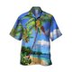 thumbnail image 3 of Camisa hawaiana de manga corta con estampado floral de loro en 3D de verano para hombre, blusa de moda con un solo pecho para hombre, 3 of 5