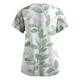 thumbnail image 4 of FrzhBrz Print Scrub Tops Women Summer Casual Working Nurse Uniforms V Neck Graphic Floral Print Nursing Short Sleeve Tee Tops Workwear with Pockets, 4 of 4