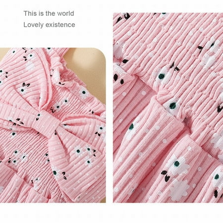 

Aayomet Summer Sling Bag Crawling Clothes Floral Print Baby Baby Sling Onesie For Kids 0 To 24 Months Girl Clothes Pink 0-3 Months