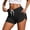 F319 Black, variant on Womens Mini Shorts With Pocket Summer Low Rise Elastic Drawstring Solid Color Slim Fit Comfort Shorts Rd1 Size M