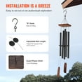 thumbnail image 6 of VEVOR Wind Chimes for Outside, 48 in, Deep Tone Wind Chimes with 5 Tubes, Unique Large Memorial Wind Chimes for Anniversary, Amazing Outdoor Decor for Your Patio, Porch, Garden and Backyard, Black, 6 of 9