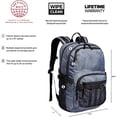 thumbnail image 5 of Adidas Energy Backpack Bag Stone Wash Grey OS One Size, 5 of 5