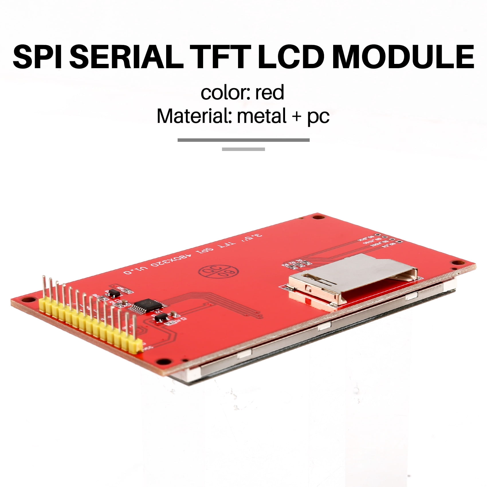 Ailao Module LCD TFT Tactile 3,5 Pouces - Résolution 480x320, Interface ILI9488, Compatible 3.3V-5V