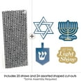 thumbnail image 3 of Big Dot of Happiness Happy Hanukkah Paper Straw Decor - Hanukkah Party Striped Decorative Straws - Set of 24, 3 of 8