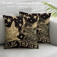 thumbnail image 3 of Best Friend Quote Pillow Cases Black Dog and Cat Inside Quote Friends are Like Stars Throw Pillow Covers  Cotton Linen Cushion Cover for Men Women Black White, 3 of 5