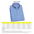 thumbnail image 3 of Camisa a rayas para hombre Camisa con botones de manga larga con cuello vuelto de doble capa para trabajo informal, 3 of 4