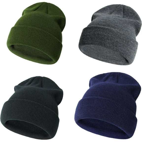 4Pcs Toddler Girls Winter Hats Infant Boys Beanie Soft Baby Caps Beanie Kids Knit Winter Hats