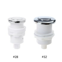 UNTERING Pneumatic Switch On Off Push Air Button 28mm/32mm For Waste Garbage Disposal Pneumatic Silver