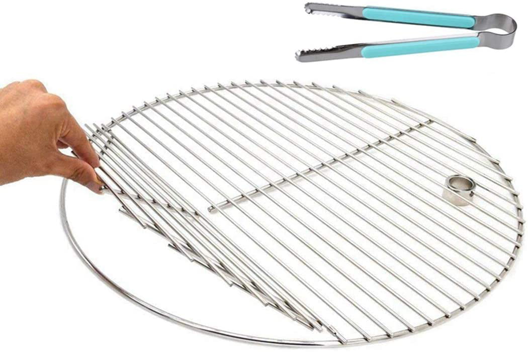 Grill Cooking Grate 19.5" BBQ Rack Stainless Steel Round Grid Heavy Duty Outdoor 