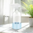 thumbnail image 4 of 2 Pack Glass Spray Bottles with Silicone Sleeve, 16 oz Empty Refillable Containers with Adjustable Spray Nozzles, Spray Bottles for Hair, Cleaning Solutions and Plants Blue&Grey, 4 of 7