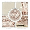 thumbnail image 3 of Alfa Rich 5x5 Area Rugs, Ultra-Thin Boho Brown Cream Rug Rug, Non-Slip Machine Washable, Easy Clean, Pet Friendly 5' Round Rug, 3 of 5