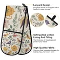 thumbnail image 2 of Yayeee Double Oven Mitt Kitchen Heat Resistant Baking 35" x7" Quilted Glove, Birds and Teapots, 2 of 6