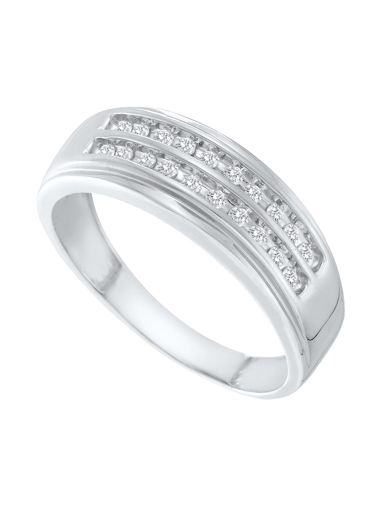 AA Jewels Size 11.5 14k White Gold Mens Round Diamond