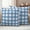 SteelBlue, variant on Green Plaid Outdoor Waterproof Pillow Covers, Gradient Geometric Buffalo White Checkered Decorative Square Throw Pillowcase Sofa Cushion Sham for Patio/Couch/Chair, 18"x18" 2 Pack
