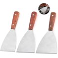 thumbnail image 1 of Stainless Steel Flat Spatula with Wooden Handle - Plancha Barbecue Utensil Set, 1 of 4